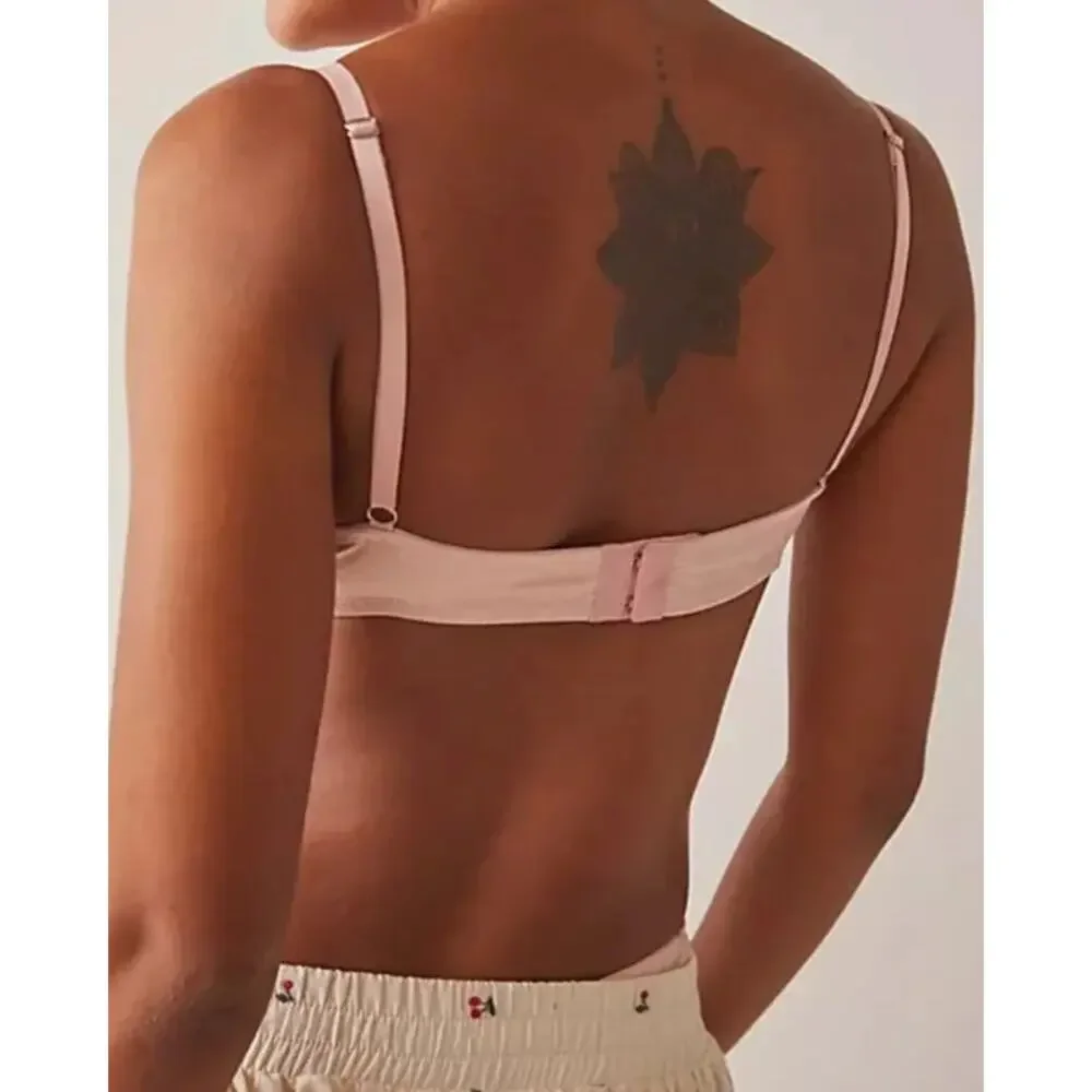 intimately free people heart throb underwire bra silver pink women size x-small